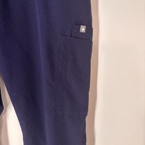 FIGS Womens Large Technical Collection Yola Skinny Scrub Pants Navy Soft Stretch